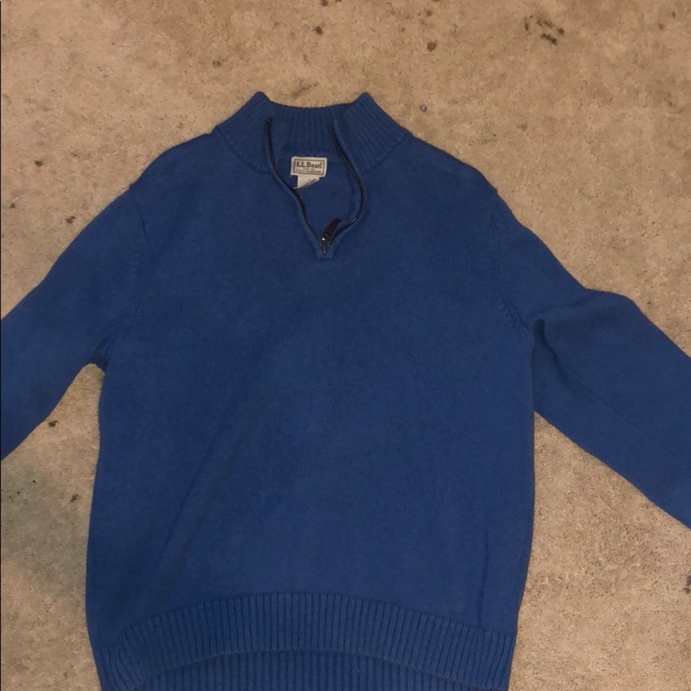 L.L Bean three quarter zip sweater